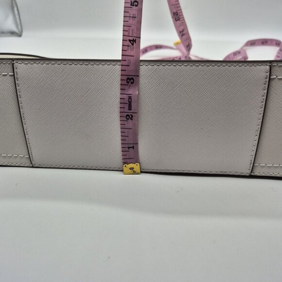 Michael Kors Chelsea Large Silver Convertible Clutch Optic White Shoulder Strap - Picture 15 of 15